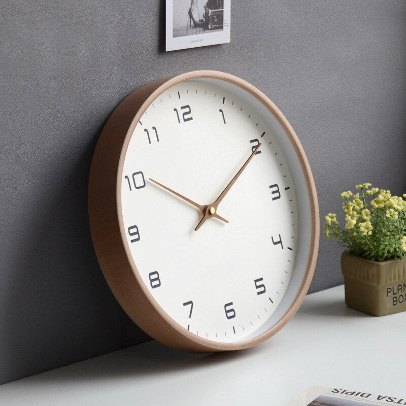NORDICTIME CALM – Silent Wooden Wall Clock with Scandinavian Design