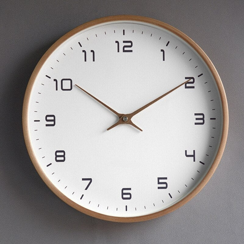 NORDICTIME CALM – Silent Wooden Wall Clock with Scandinavian Design