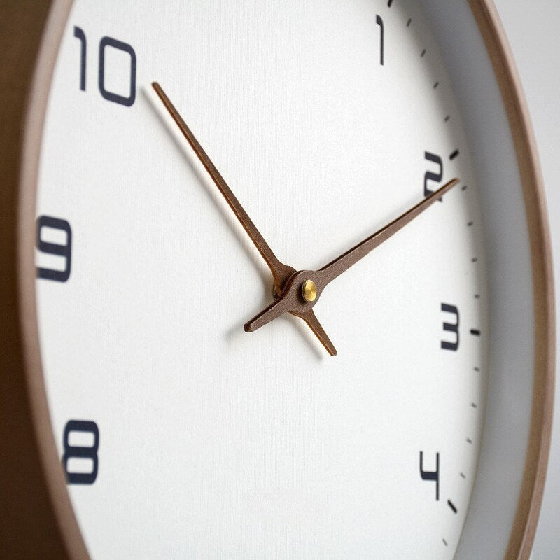 NORDICTIME CALM – Silent Wooden Wall Clock with Scandinavian Design