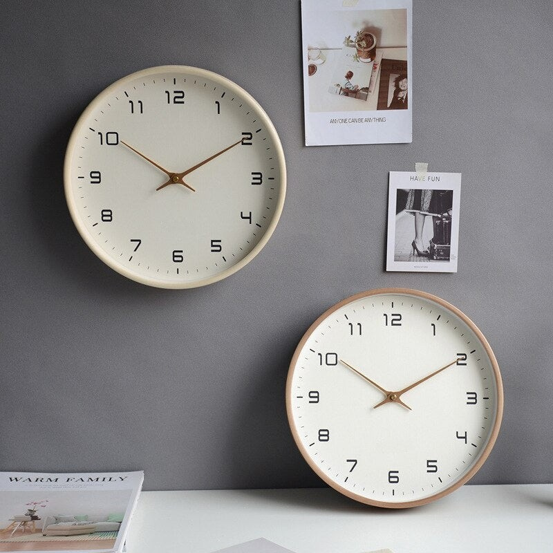 NORDICTIME CALM – Silent Wooden Wall Clock with Scandinavian Design
