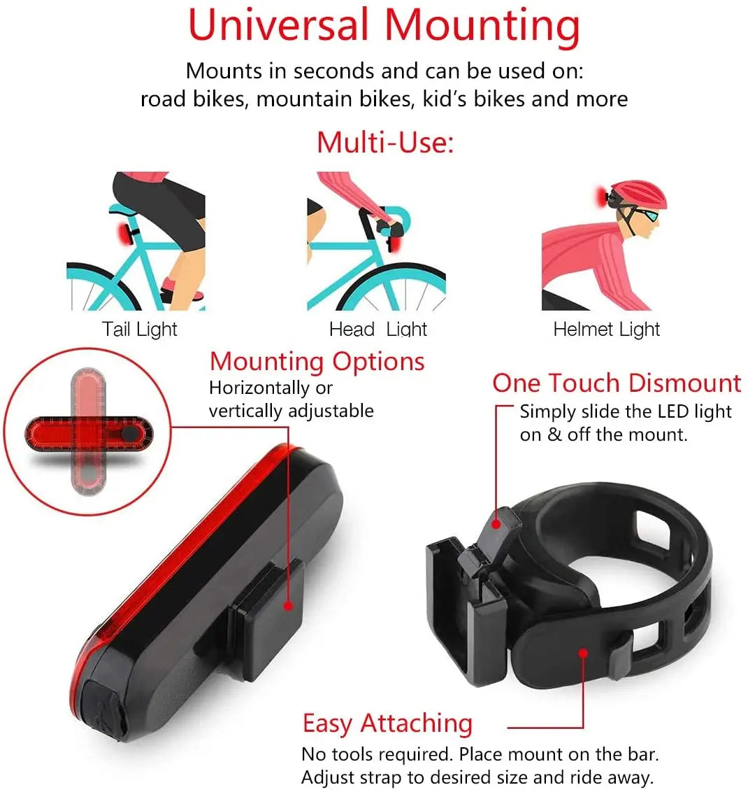 SAFERIDE USB – Ultra-Bright Rechargeable Bicycle Rear Light