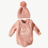 Neugeborenes Strick Bodysuit Set – Hypoallergen & Umweltfreundlich für Empfindliche Babyhaut - Mayfair ModaRosa0 - 1 Monat