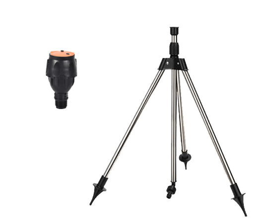 AQUASPIN – Adjustable Stainless Steel Rotating Sprinkler with Tripod