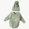 Neugeborenes Strick Bodysuit Set – Hypoallergen & Umweltfreundlich für Empfindliche Babyhaut - Mayfair ModaLila0 - 1 Monat